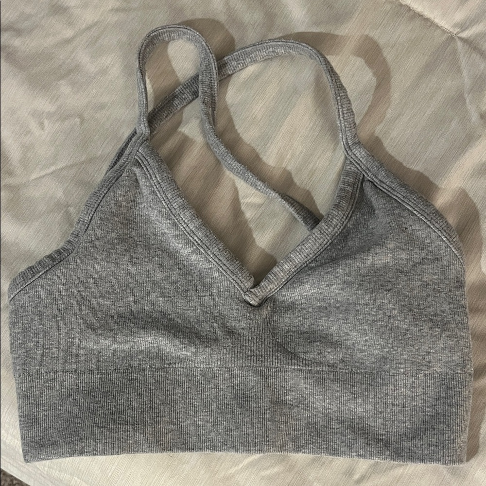 ALO Yoga Heather Gray Sports Bra